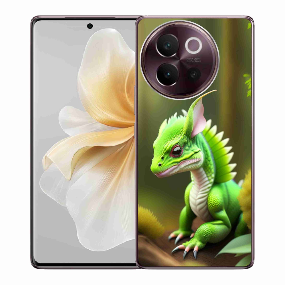 Gelový kryt mmCase na Vivo V40 Lite 5G - zelený dráček