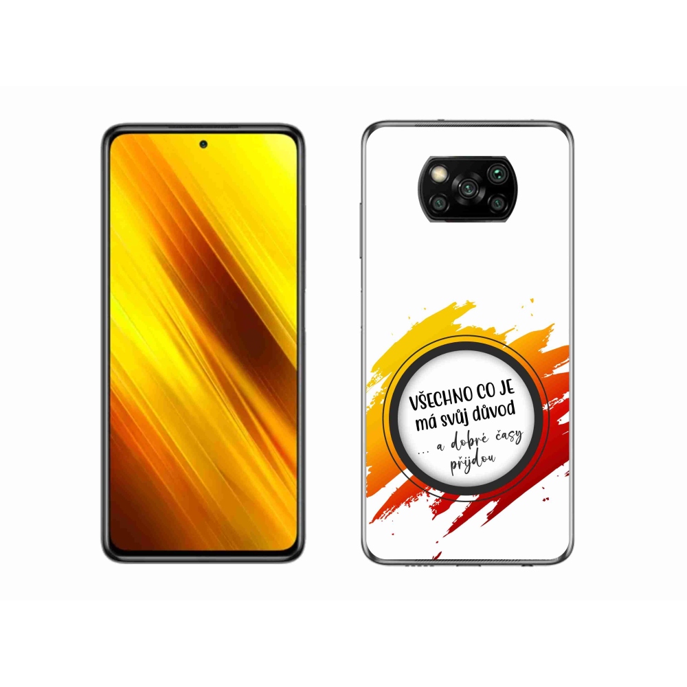 Gelový kryt mmCase na Xiaomi Poco X3 Pro - citát 3 bílé pozadí