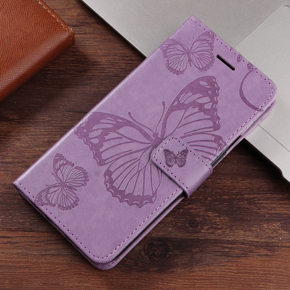 Big Butterfly knížkové pouzdro na Xiaomi Redmi A5 (171.7x77.8x8.3mm) - fialové