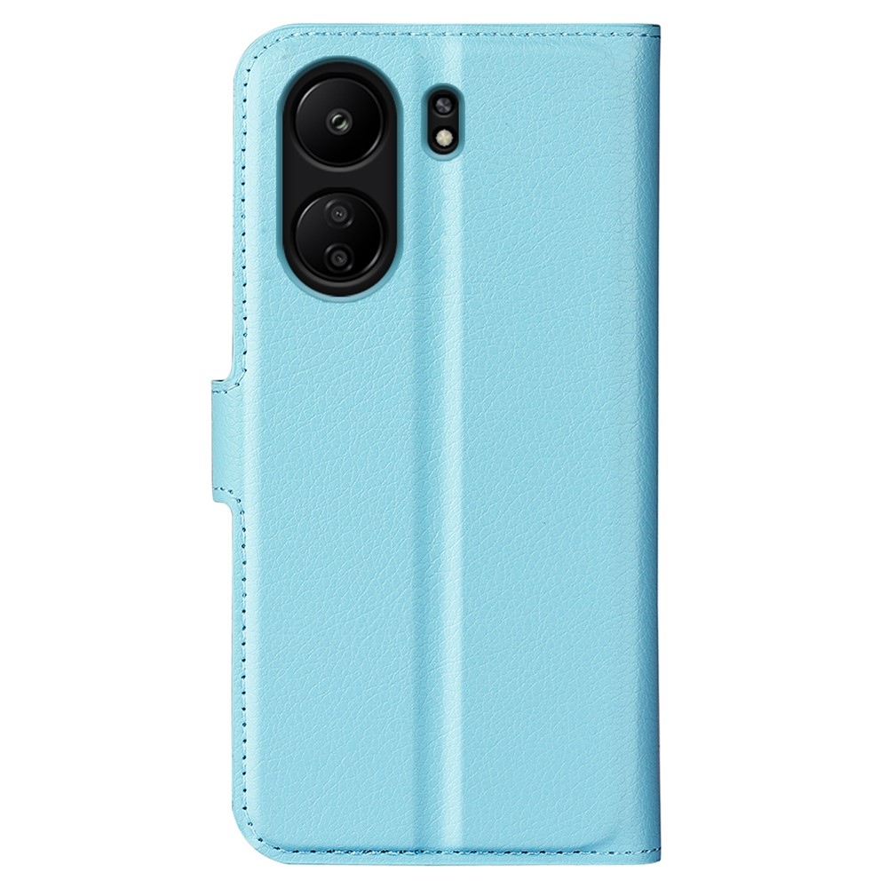 Litchi knížkové pouzdro na Xiaomi Poco C65/Redmi 13C - modré