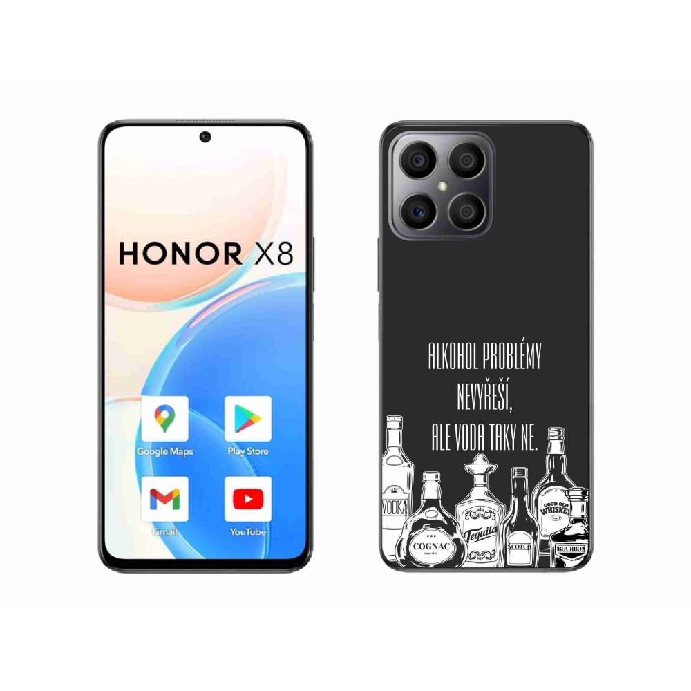 Gelový kryt mmCase na Honor X8 4G - vtipný text černé pozadí