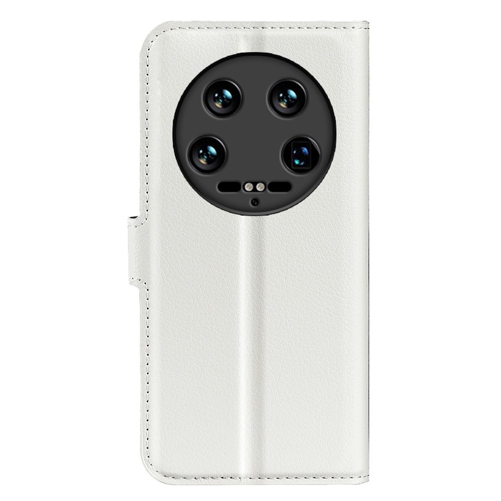 Litchi knížkové pouzdro na Xiaomi 14 Ultra - bílé