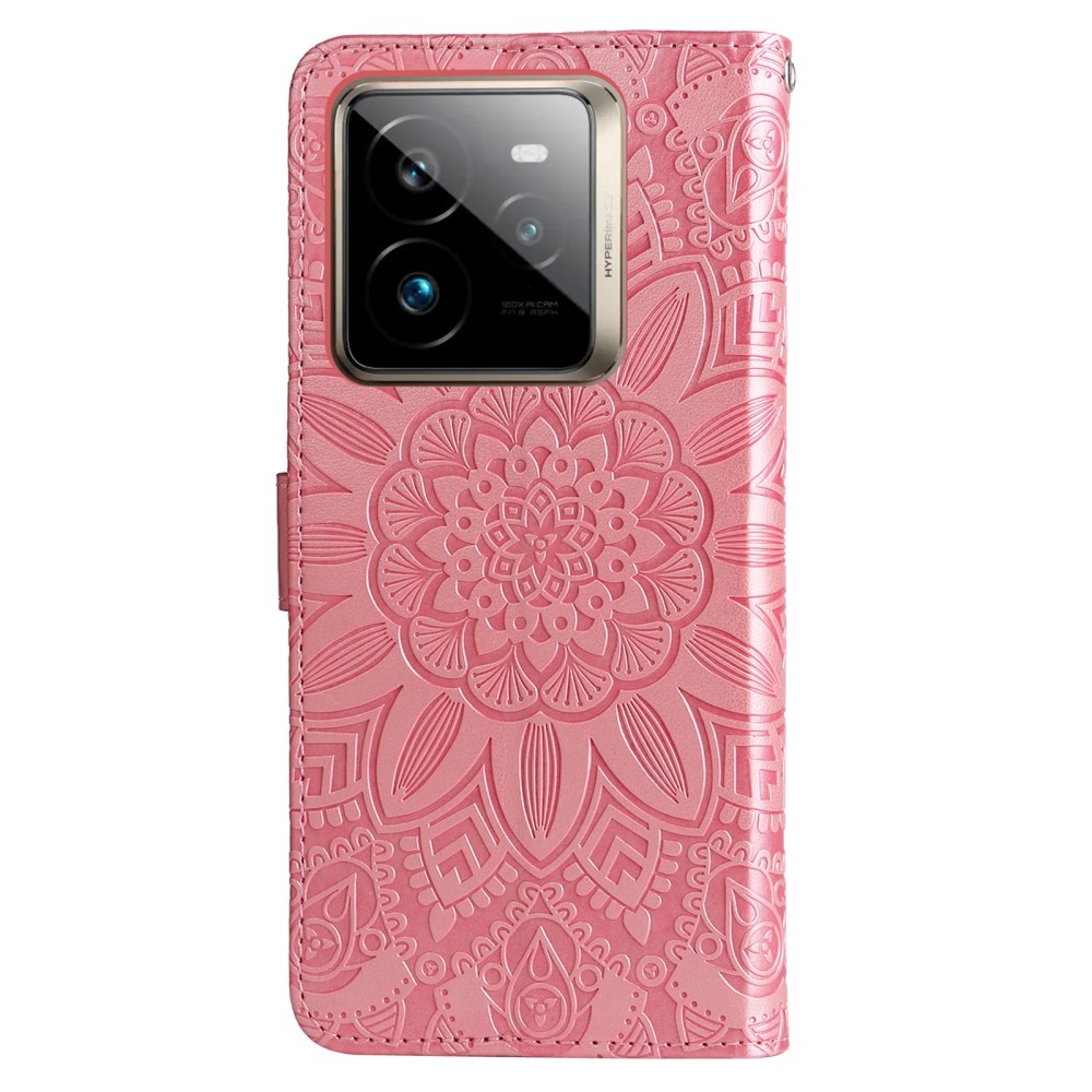 Sunflower knížkové pouzdro na Realme GT 7 Pro 5G - růžové