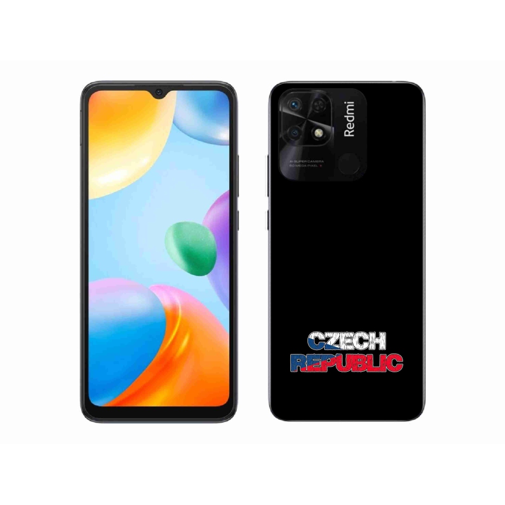 Gelový kryt mmCase na Xiaomi Redmi 10C - Czech Republic černé pozadí