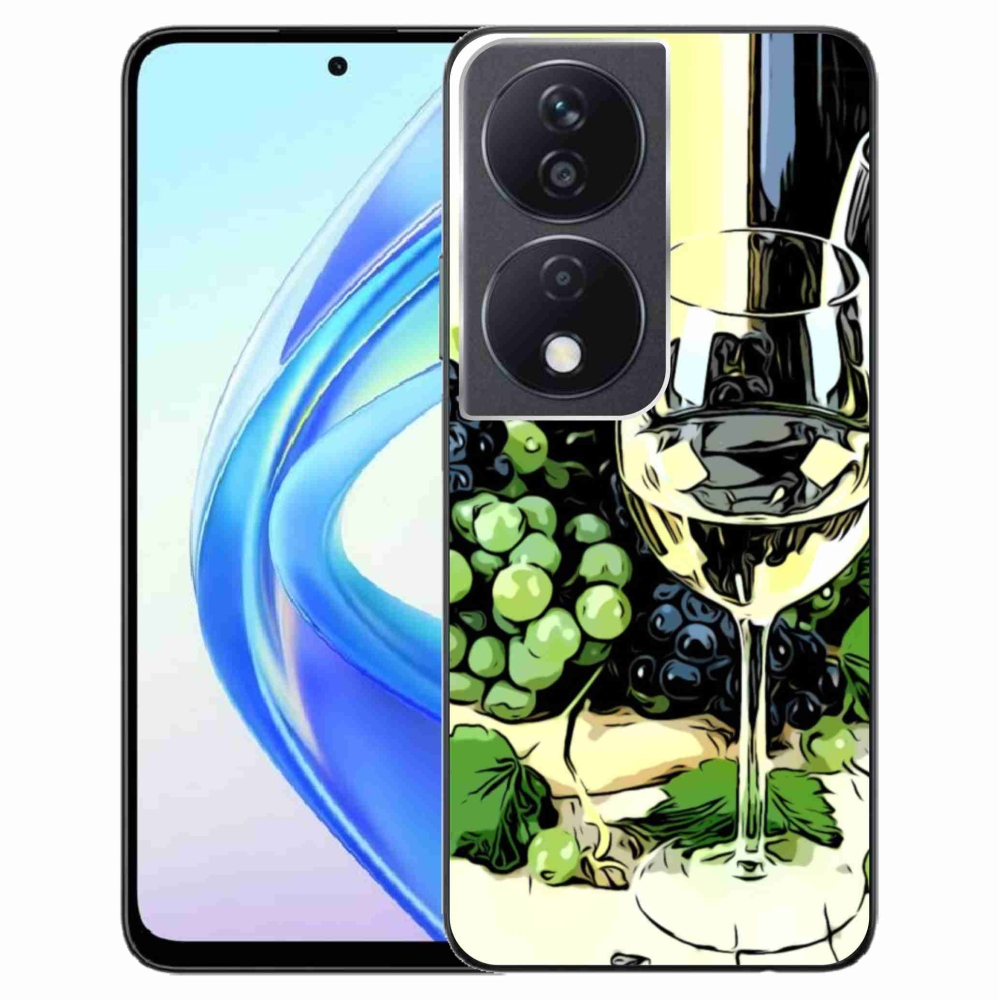 Gelový kryt mmCase na Honor X7b/Honor 90 Smart - sklenka vína