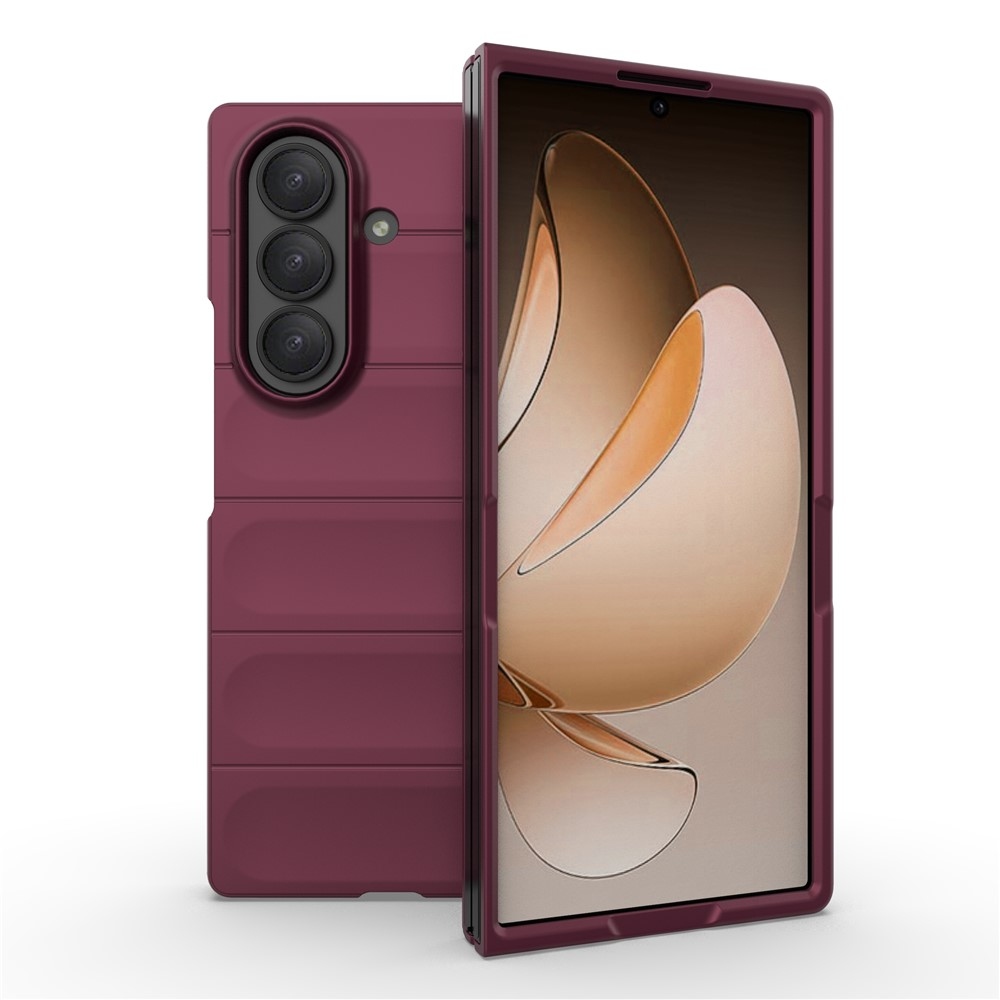 Rugg odolný gelový obal na Samsung Galaxy Z Fold7 5G - vínový