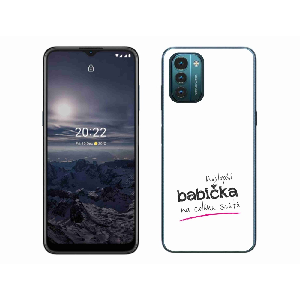 Gelový kryt mmCase na Nokia G11/G21 - nejlepší babička 4 bílé pozadí