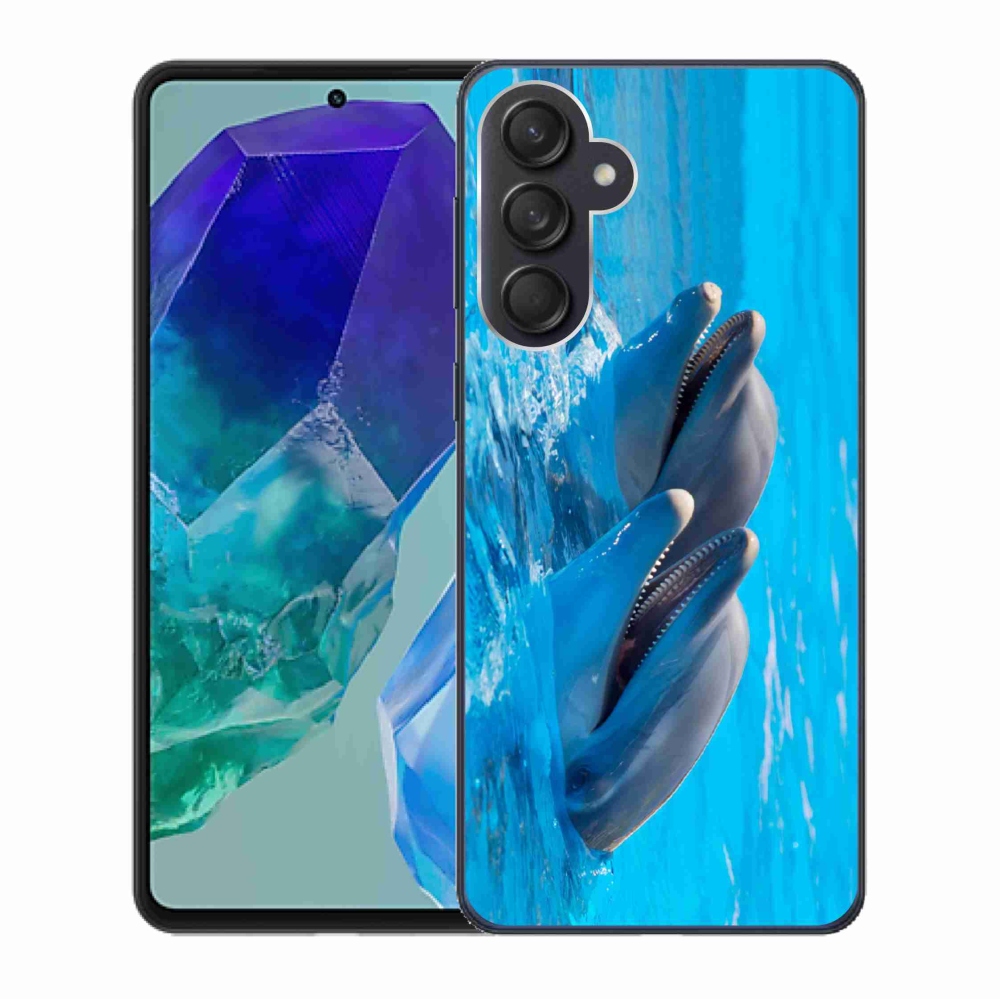 Gelový kryt mmCase na Samsung Galaxy M55 5G - delfíni
