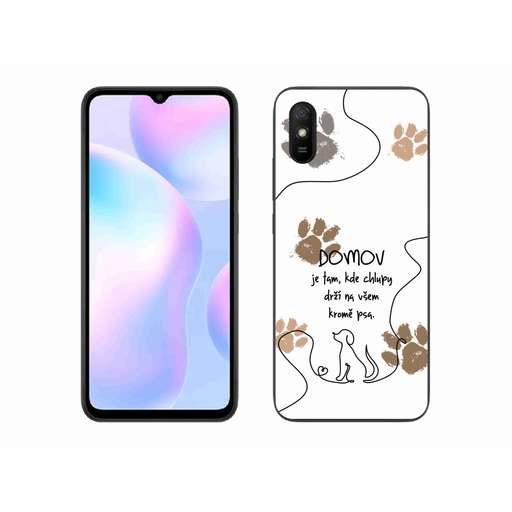 Gelový kryt mmCase na Xiaomi Redmi 9AT - psí motiv bílé pozadí