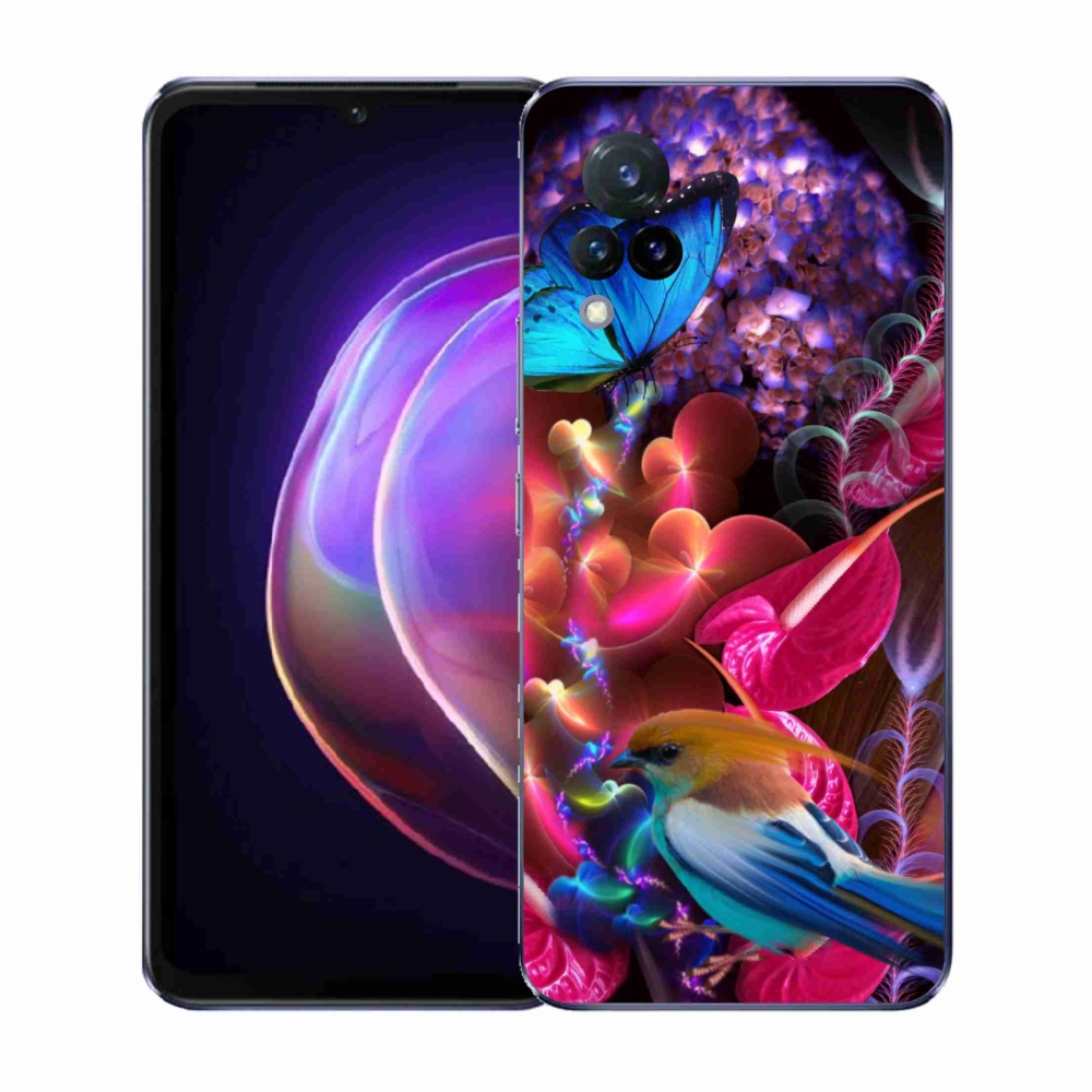 Gelový kryt mmCase na Vivo V21 4G/5G - barevné květiny