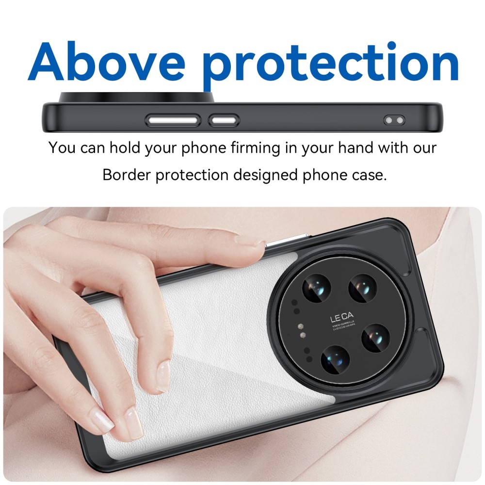 Gelový obal s pevnými zády na Xiaomi 14 Ultra - černý