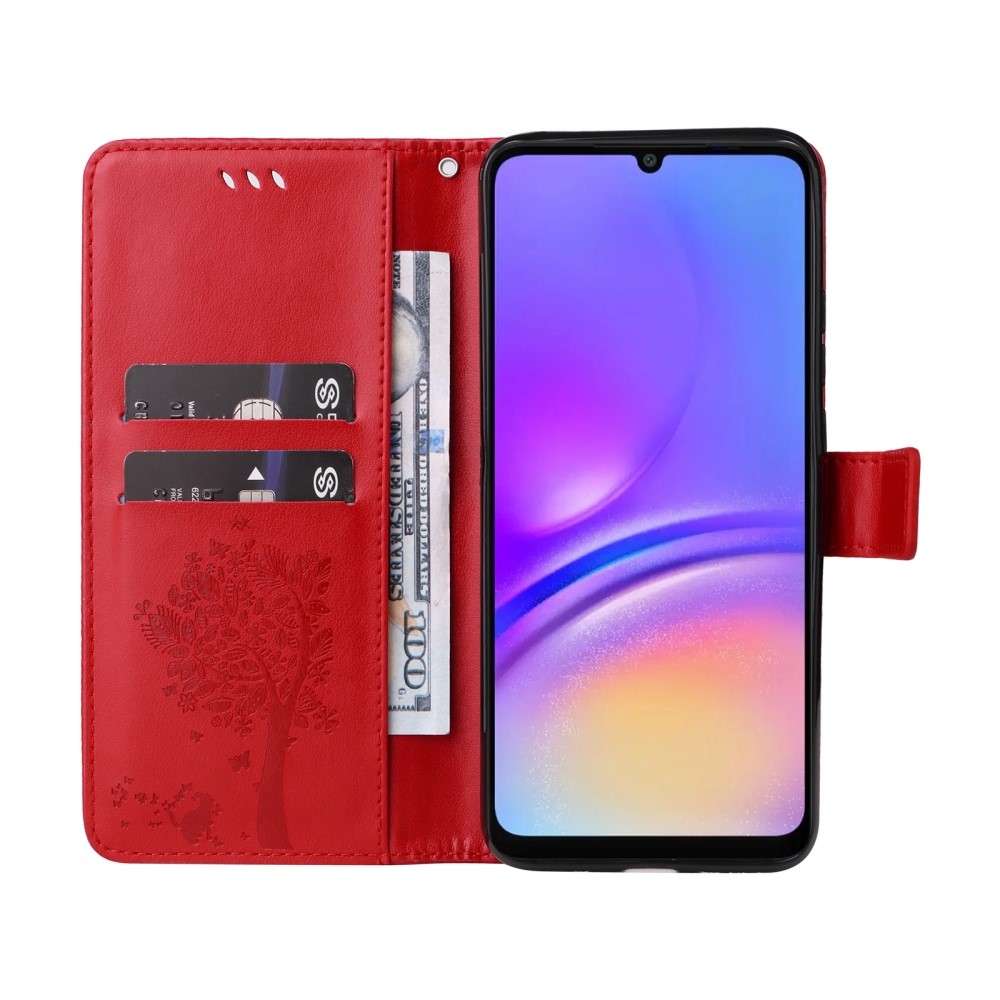 Trees knížkové pouzdro na Samsung Galaxy A06 4G - červené