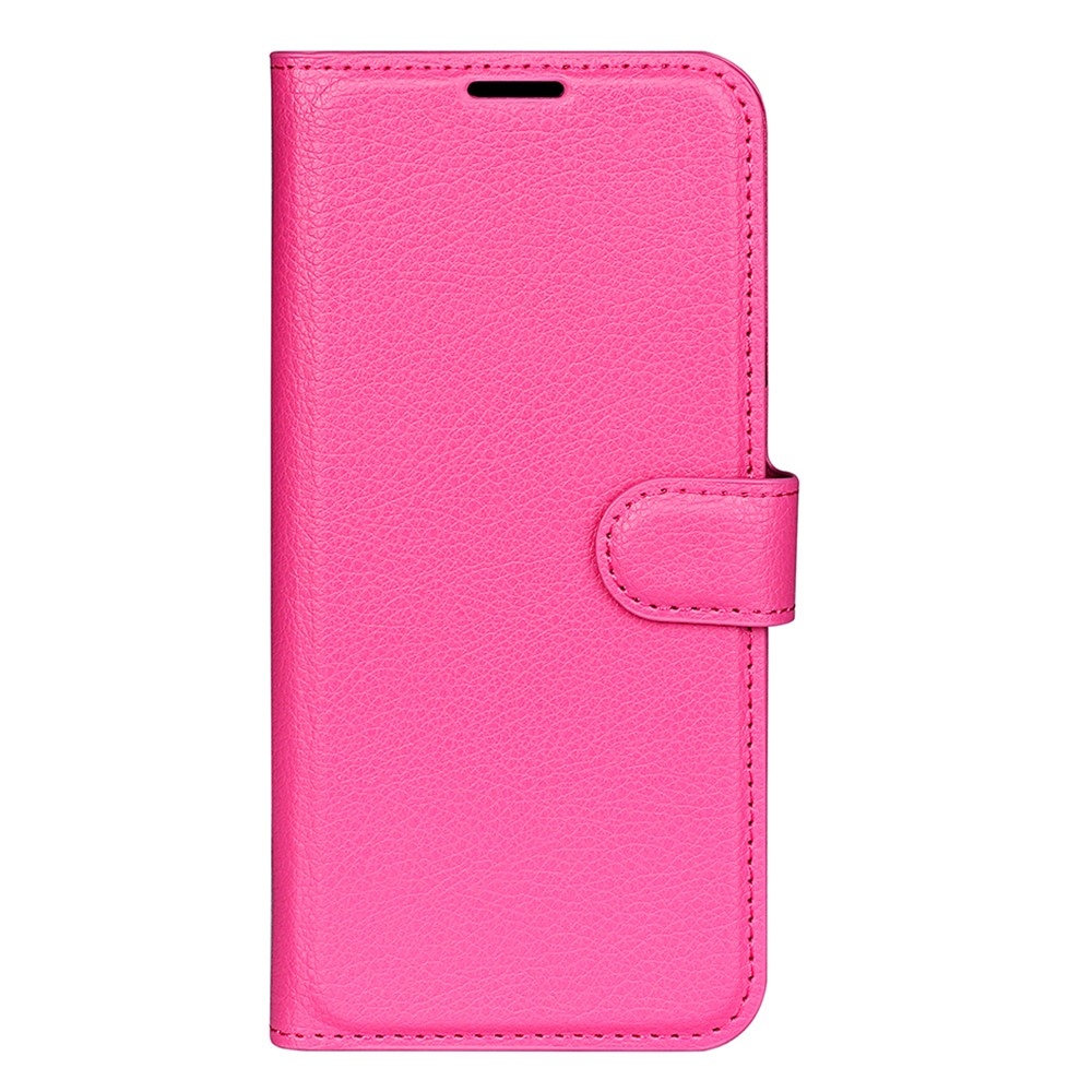 Litchi knížkové pouzdro na Samsung Galaxy S25+ - rose