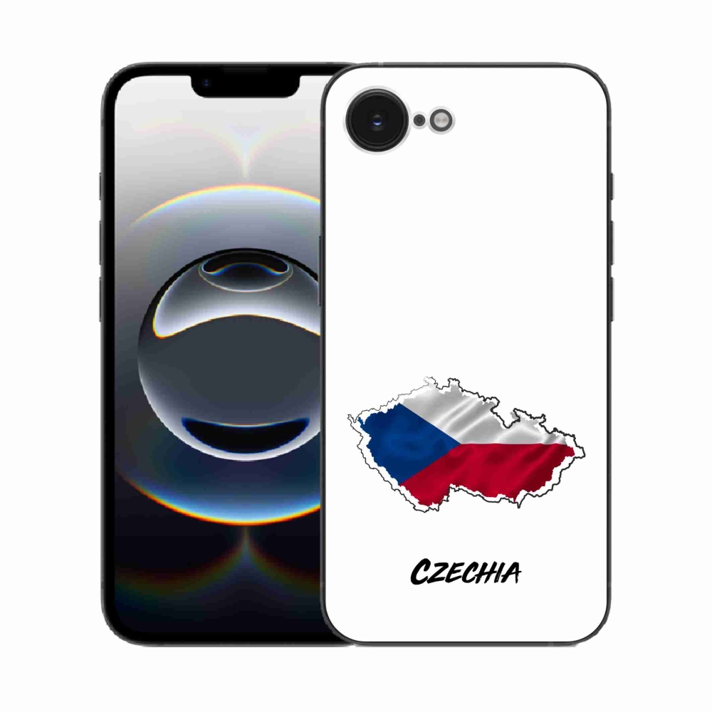 Gelový kryt mmCase na iPhone 16e - Czechia bílé pozadí