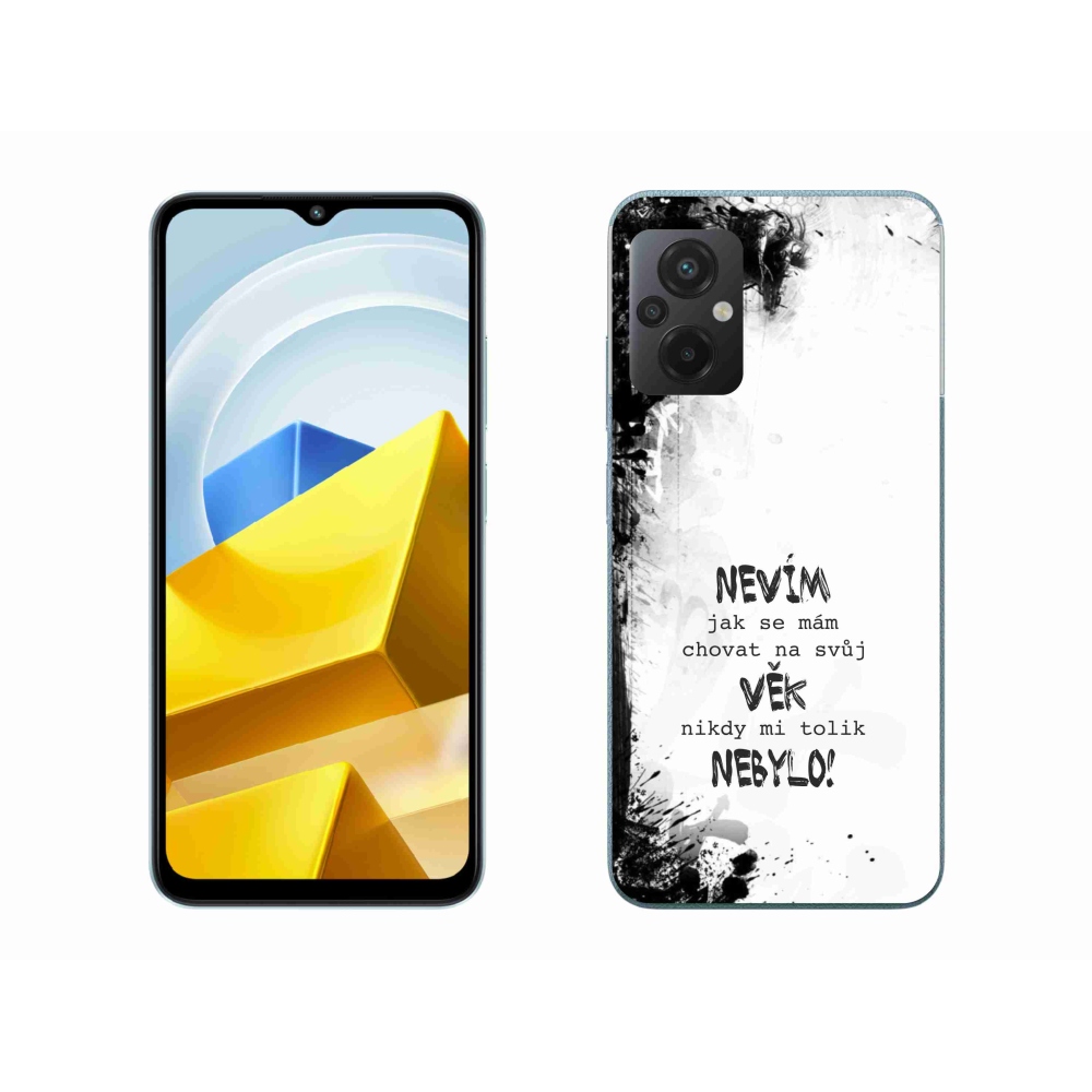 Gelový kryt mmCase na Xiaomi Poco M5 4G - vtipný text 14 bílé pozadí
