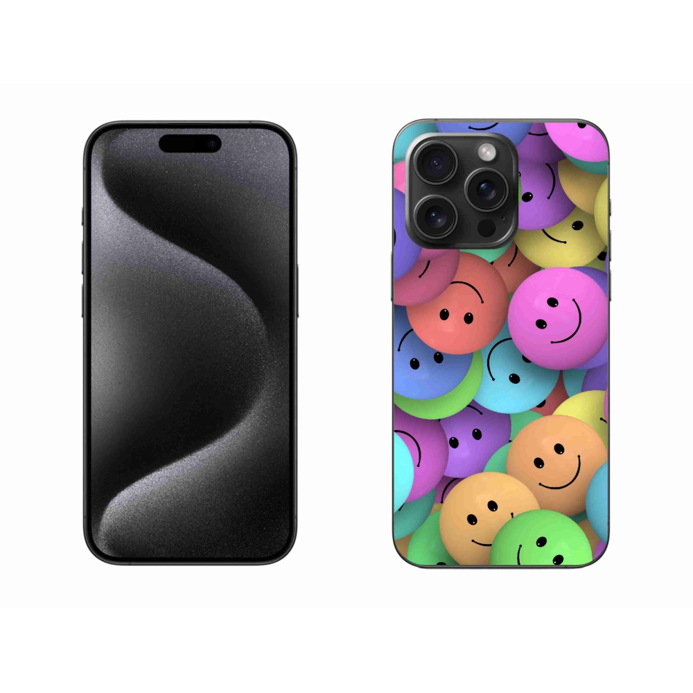 Gelový kryt mmCase na iPhone 15 Pro Max - barevní smajlíci