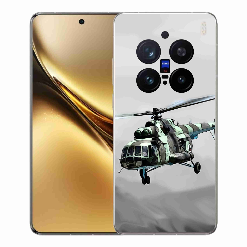 Gelový kryt mmCase na Vivo X200 Pro 5G - vojenský vrtulník