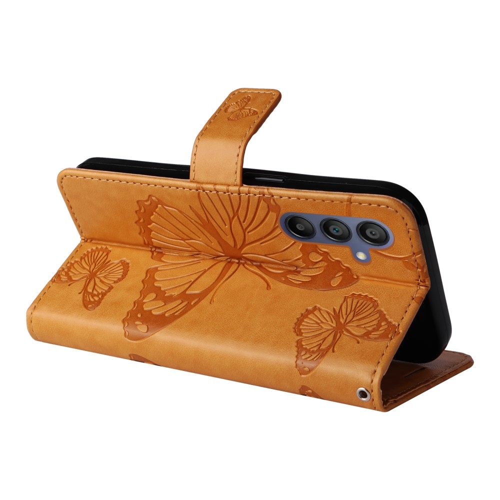 Big Butterfly knížkové pouzdro na Samsung Galaxy A16 4G/5G/A26 5G - žluté