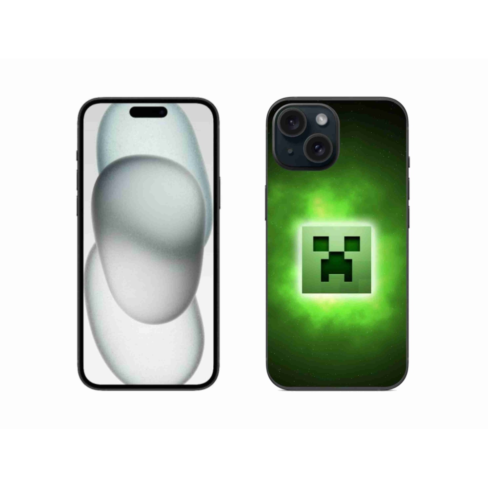 Gelový kryt mmCase na iPhone 15 - minecraft
