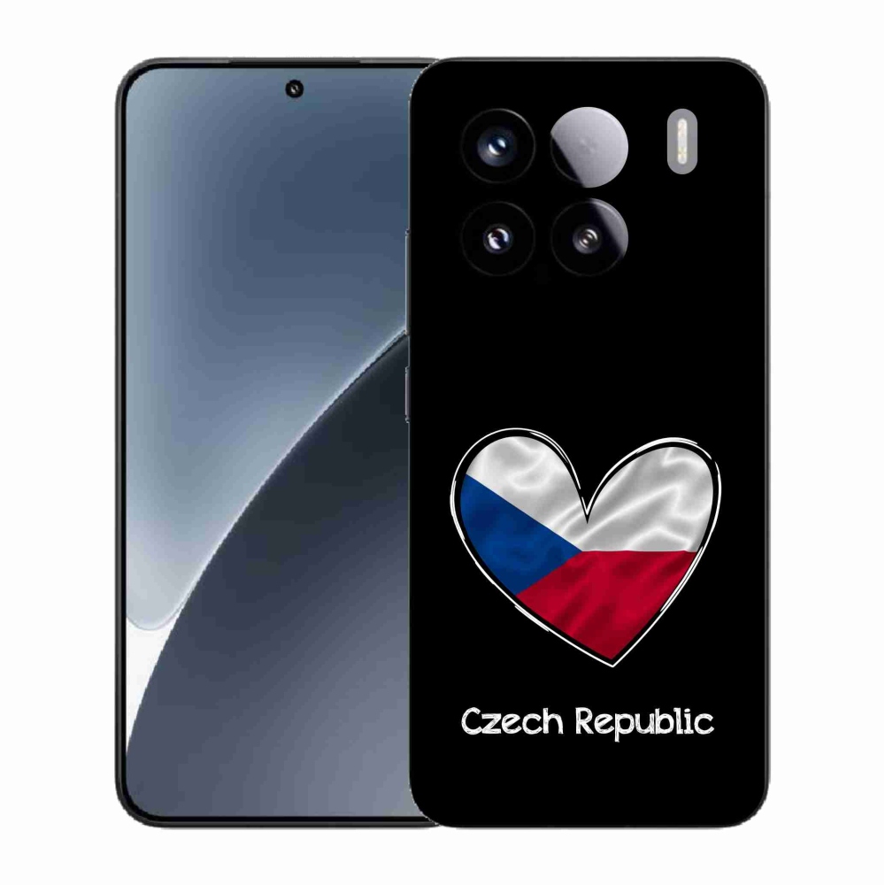 Gelový kryt mmCase na Xiaomi 15 - vlajka srdce černé pozadí