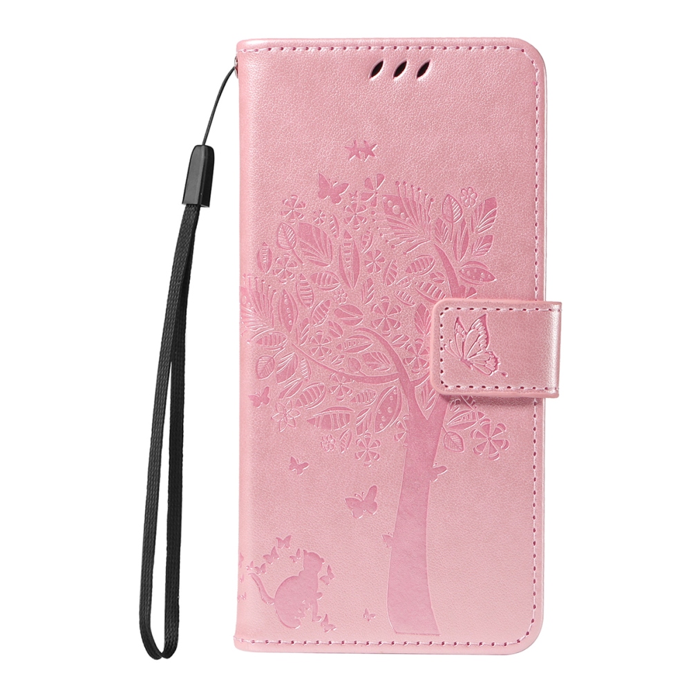 Trees knížkové pouzdro na Xiaomi Redmi 15C 4G/5G (173mm) - růžovozlaté