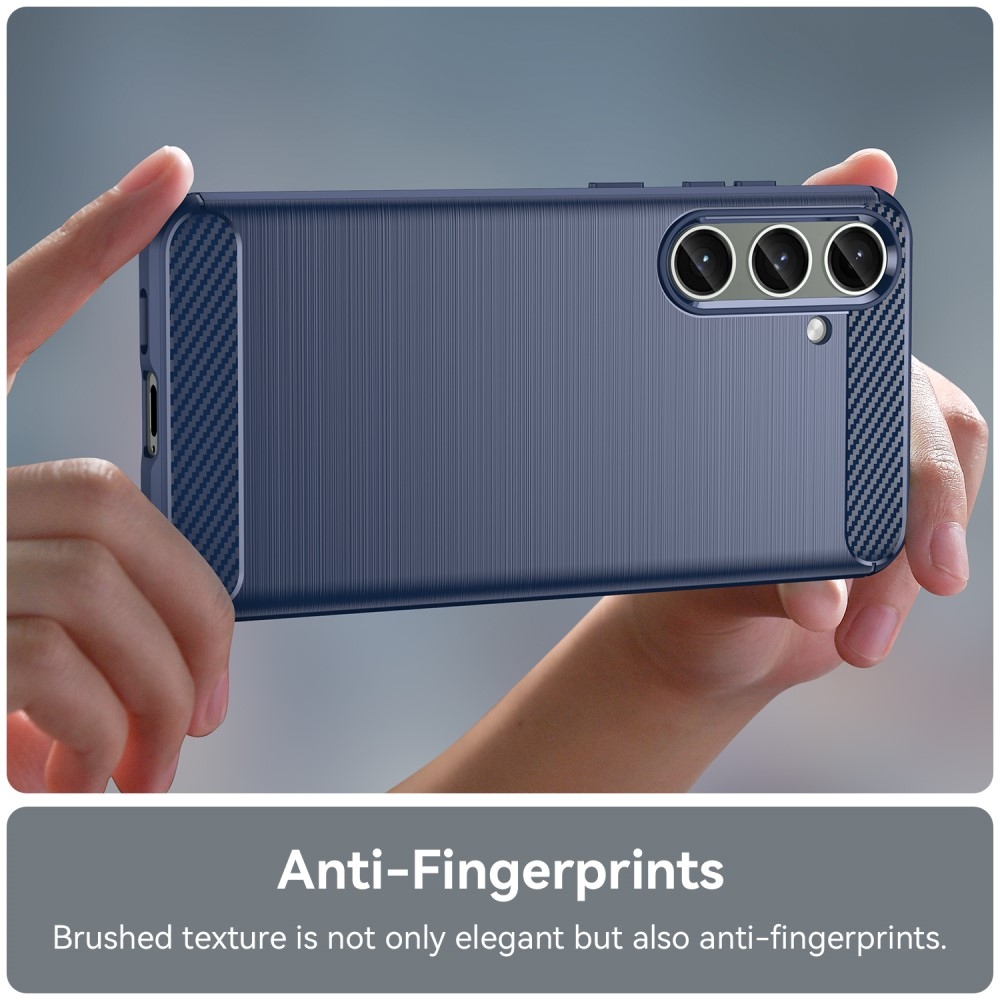Carbon odolný gelový obal na Samsung Galaxy S24+/S25+ - modrý