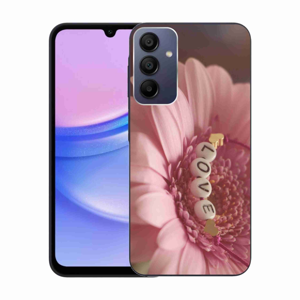 Gelový kryt mmCase na Samsung Galaxy A15 4G/5G - přívěsek love
