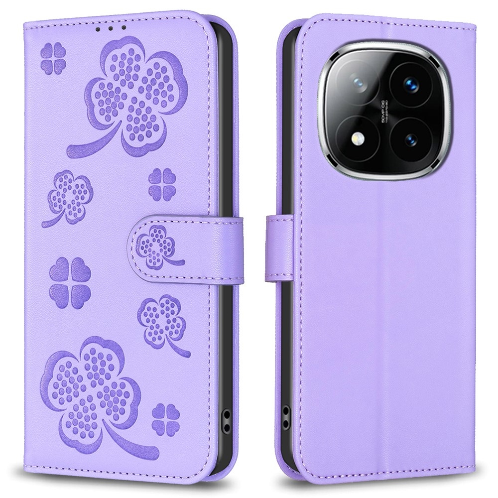 Clover knížkové pouzdro na Xiaomi Redmi Note 14 Pro - fialové