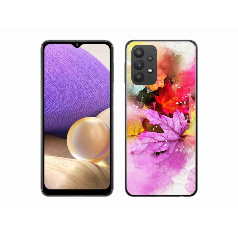 Gelový kryt mmCase na Samsung Galaxy A32 5G - barevné listy