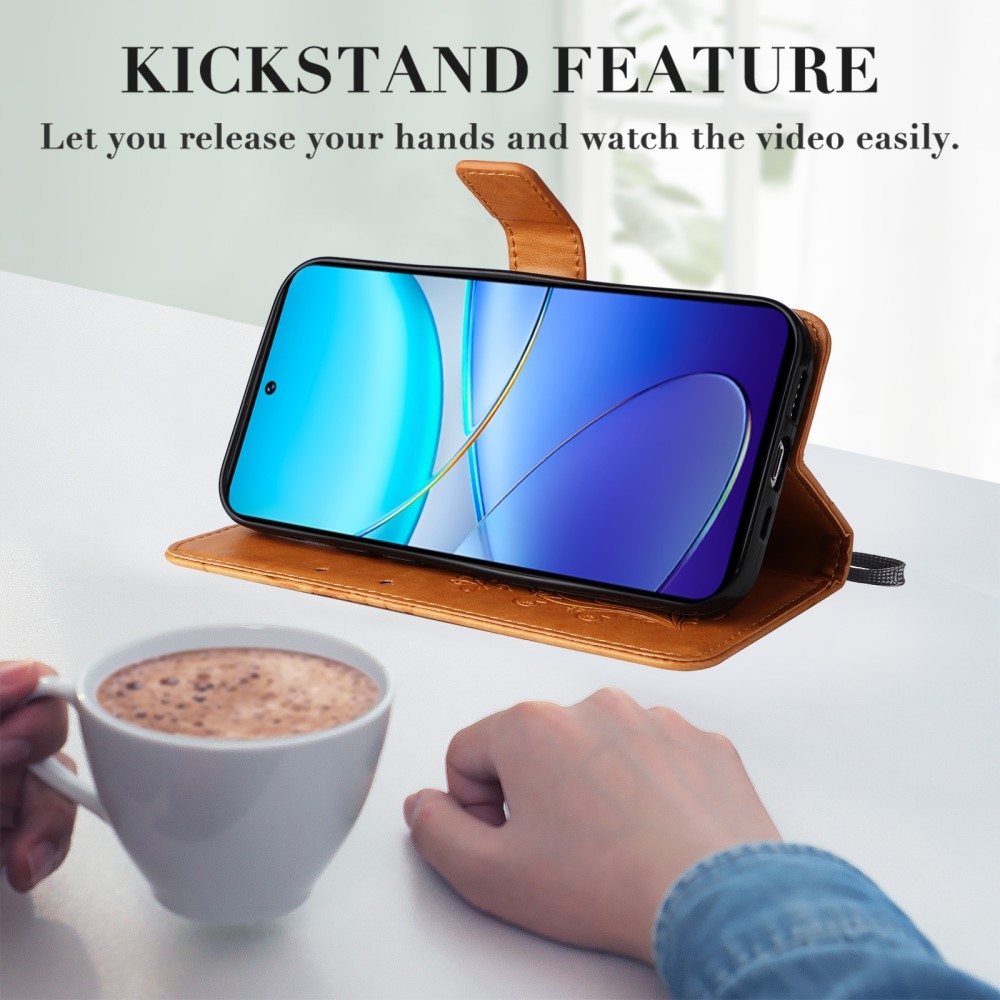 Big Butterfly knížkové pouzdro na Vivo V40 SE 4G/5G - žluté