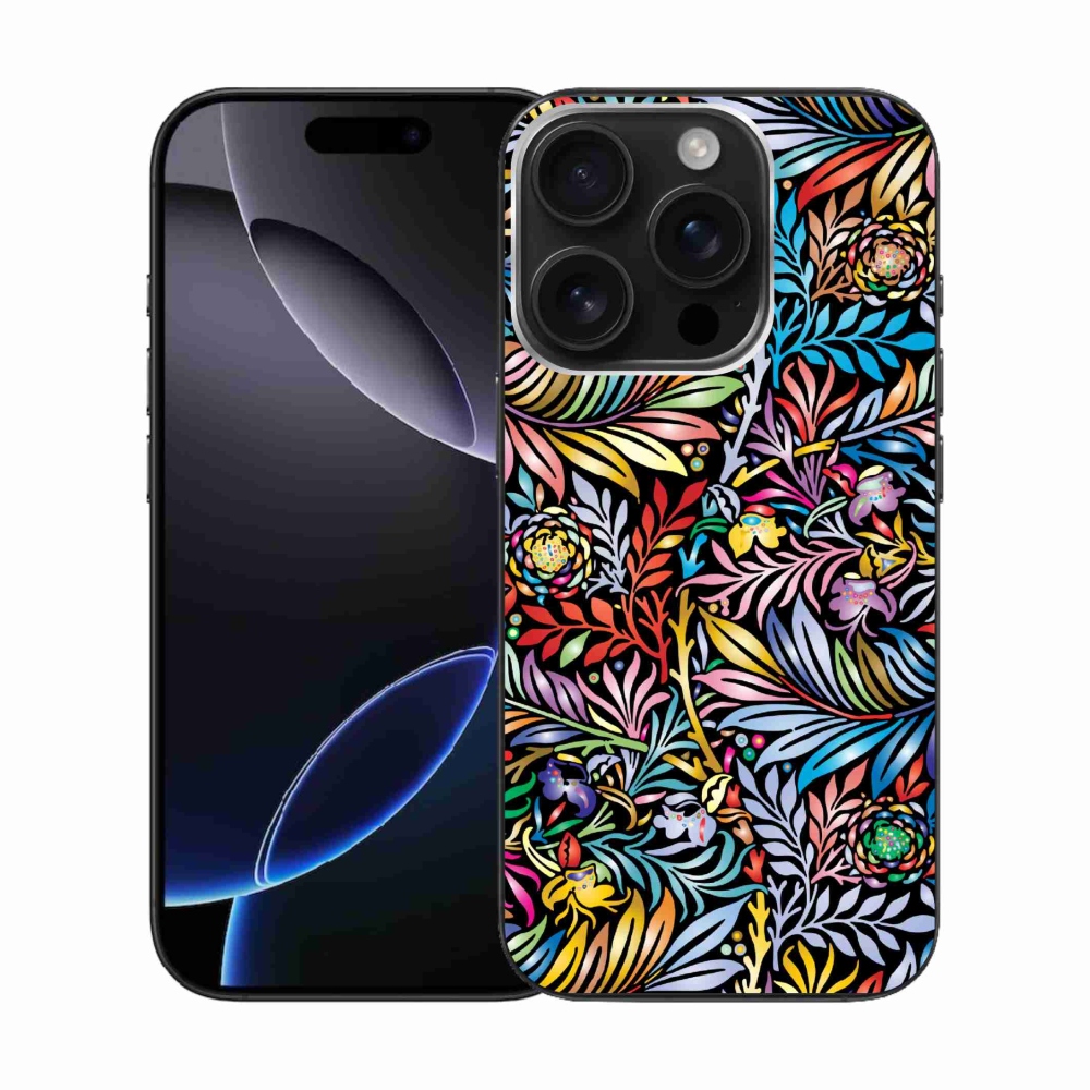 Gelový kryt mmCase na iPhone 16 Pro - květiny 5