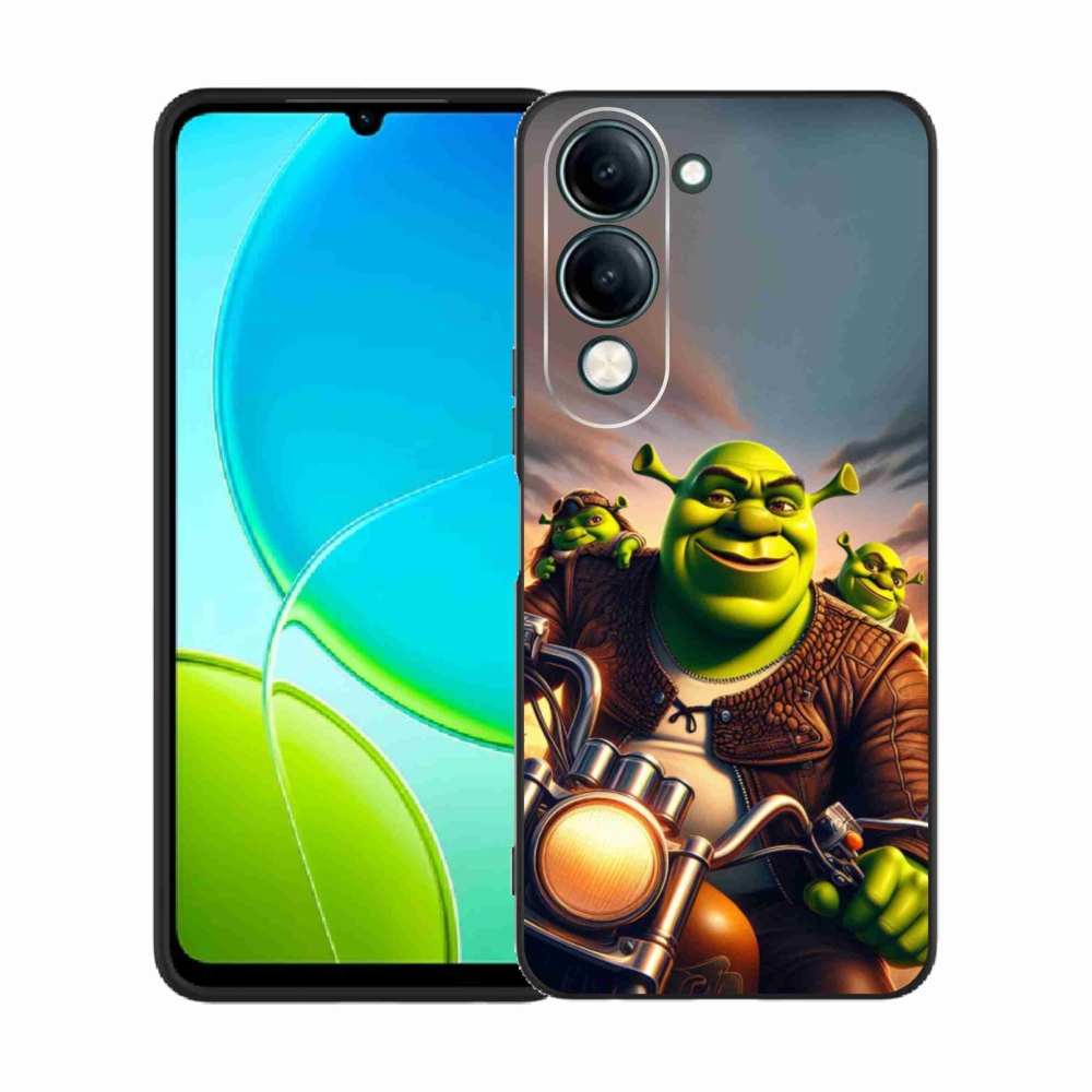 Gelový kryt mmCase na Vivo Y29s 5G - shrek na motorce