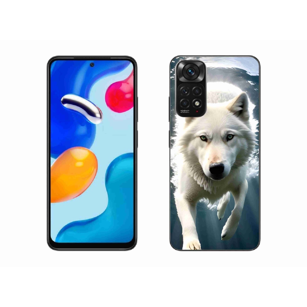 Gelový kryt mmCase na Xiaomi Redmi Note 11S 4G - bílý vlk