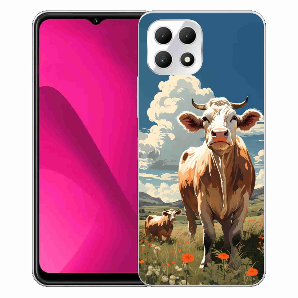 Gelový kryt mmCase na T-Mobile T Phone 2 - krávy na louce
