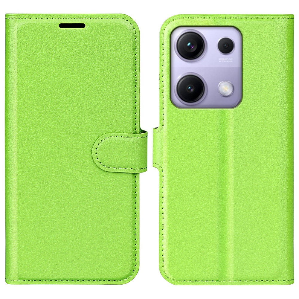 Litchi knížkové pouzdro na Xiaomi Redmi Note 14S - zelené