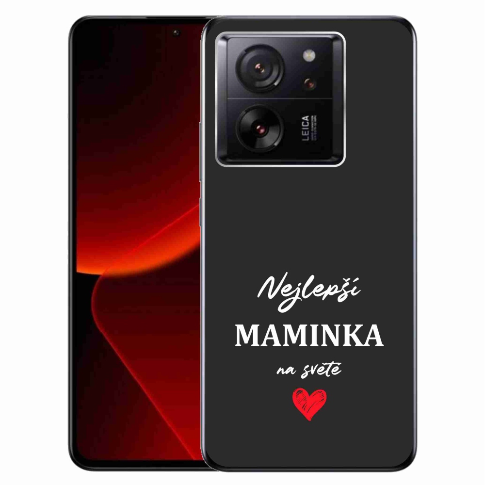 Gelový kryt mmCase na Xiaomi 13T/13T Pro - nejlepší maminka 1 černé pozadí