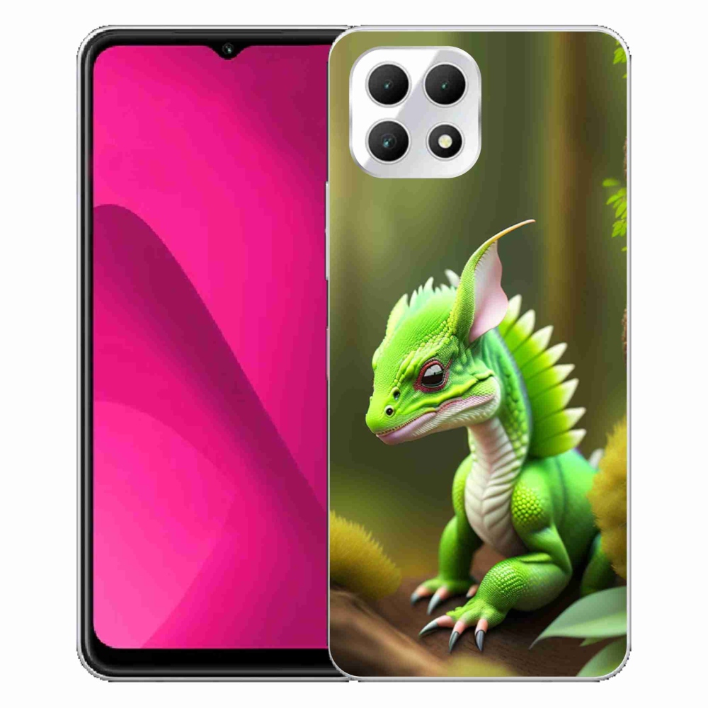 Gelový kryt mmCase na T-Mobile T Phone 2 - zelený dráček