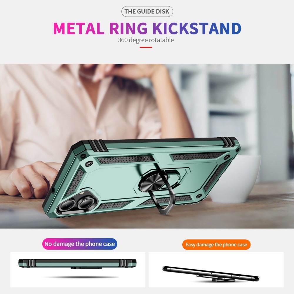 Rings odolný kryt na Samsung Galaxy A06 4G - zelený