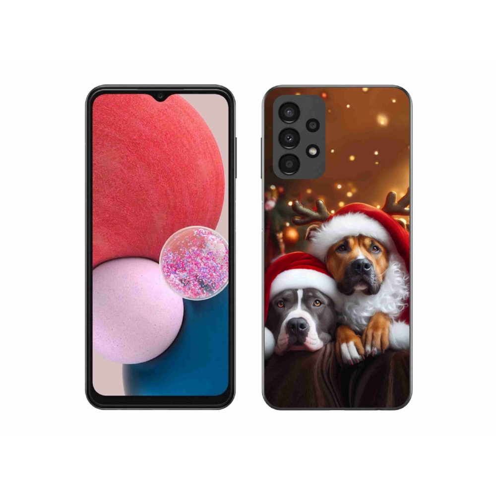 Gelový kryt mmCase na Samsung Galaxy A13 4G - vánoční psi