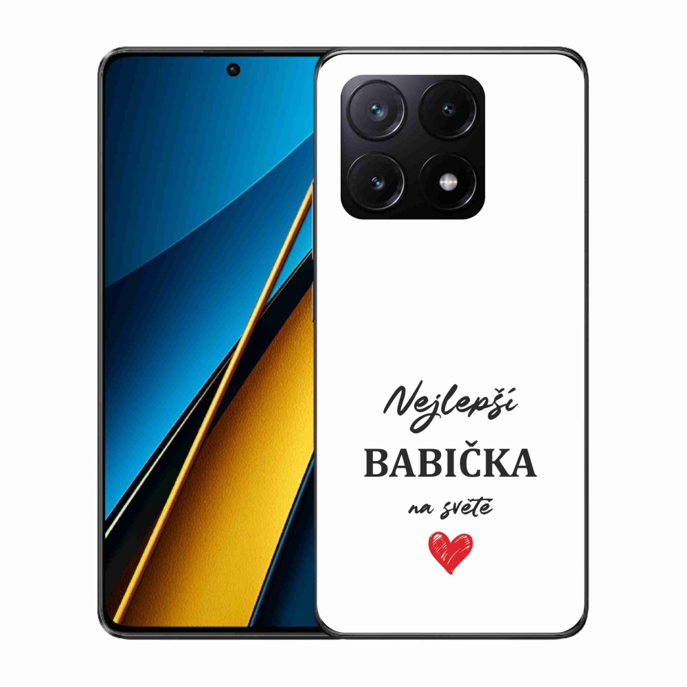 Gelový kryt mmCase na Xiaomi Poco X6 Pro 5G - nejlepší babička 1 bílé pozadí