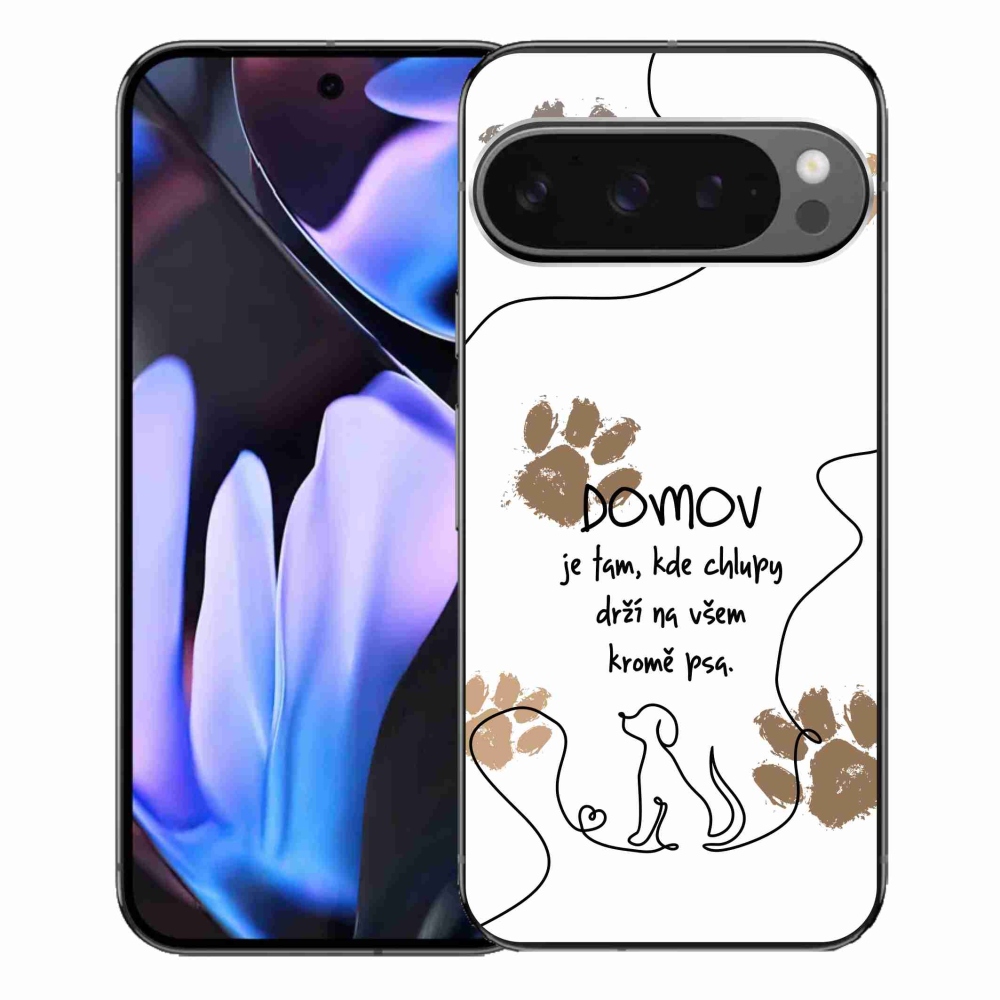 Gelový kryt mmCase na Google Pixel 9 Pro XL - psí motiv bílé pozadí