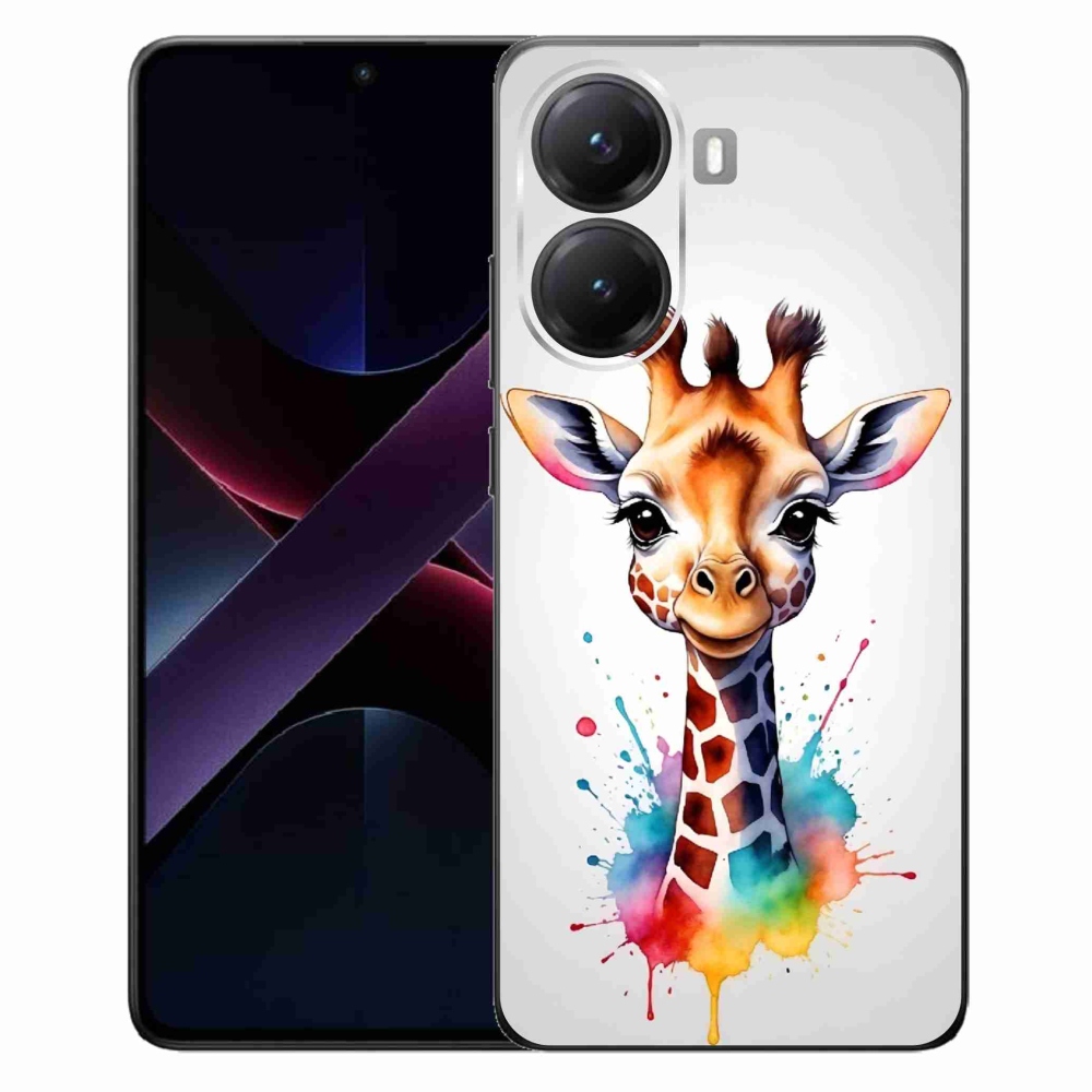 Gelový kryt mmCase na Xiaomi Poco X7 Pro 5G - žirafa 1