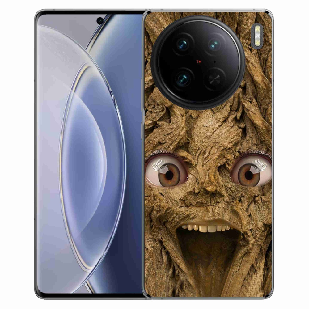 Gelový kryt mmCase na Vivo X90 Pro - veselý strom s očima