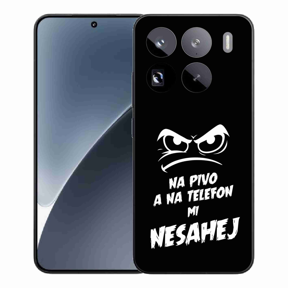 Gelový kryt mmCase na Xiaomi 15 Pro - pivní motiv 2 černé pozadí