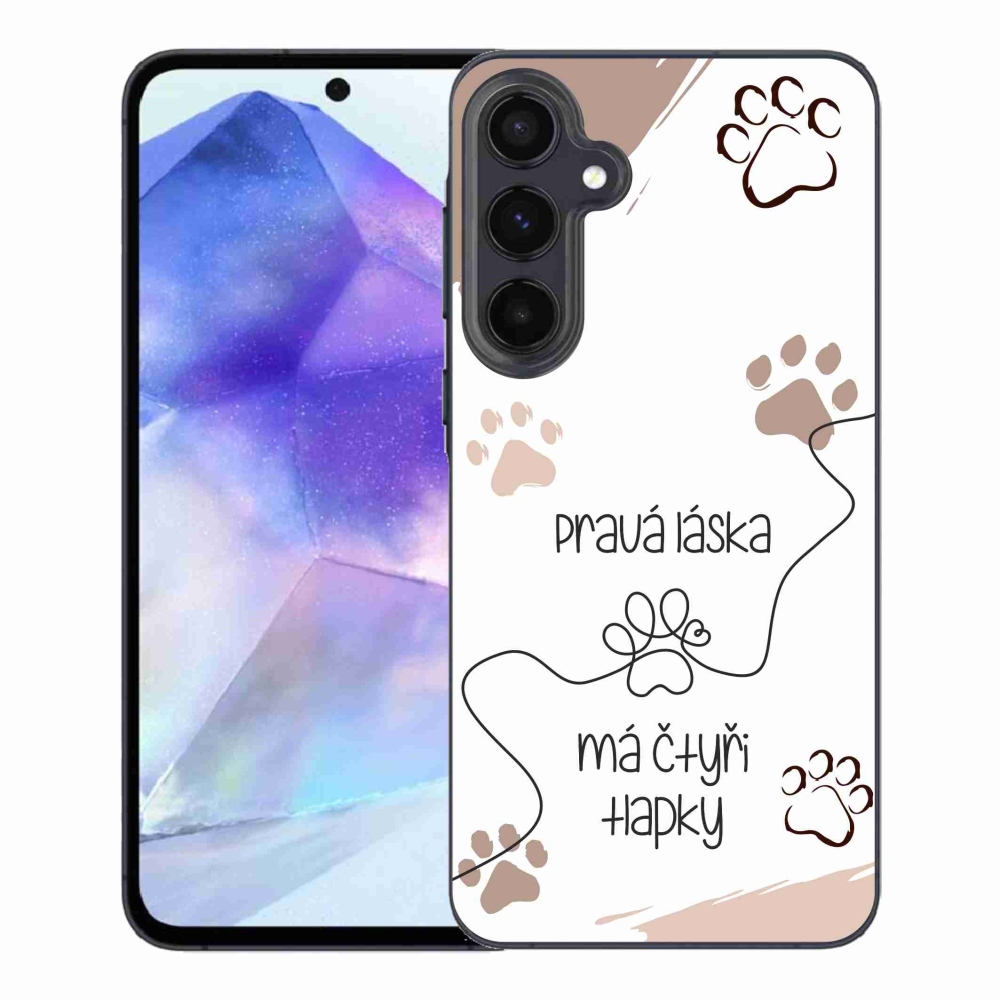 Gelový kryt mmCase na Samsung Galaxy A55 5G - psí motiv 1 bílé pozadí