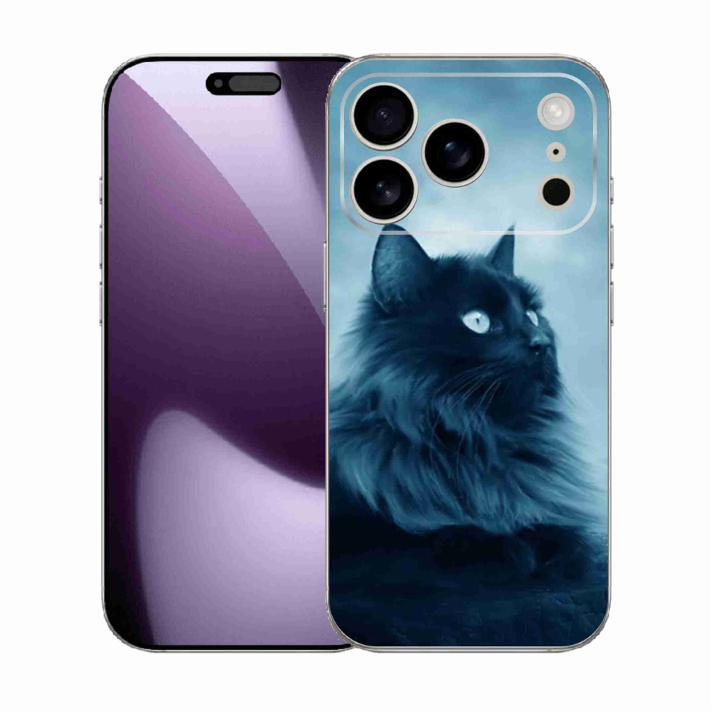 Gelový kryt mmCase na iPhone 17 Pro - černá kočka 1