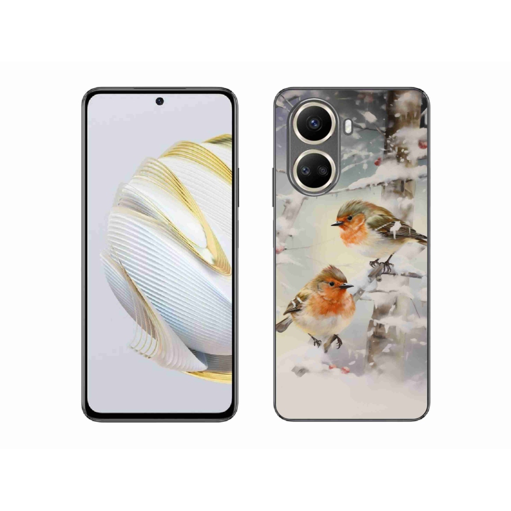Gelový kryt mmCase na Huawei Nova 10 SE - ptáčci v zimě