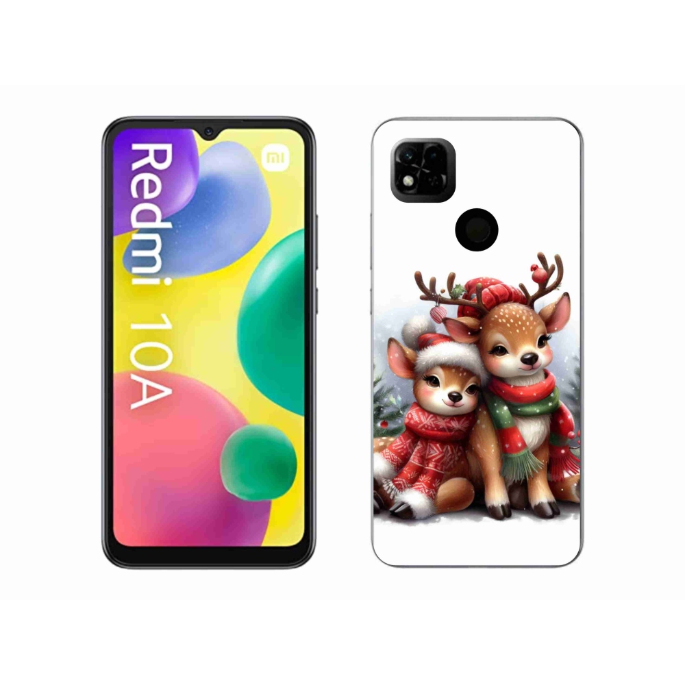 Gelový kryt mmCase na Xiaomi Redmi 10A - vánoční sobi