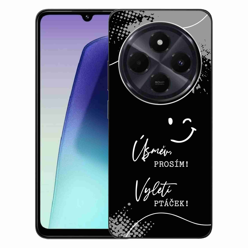Gelový kryt mmCase na Xiaomi Redmi 14C/Poco C75 - vtipný text 4 černé pozadí