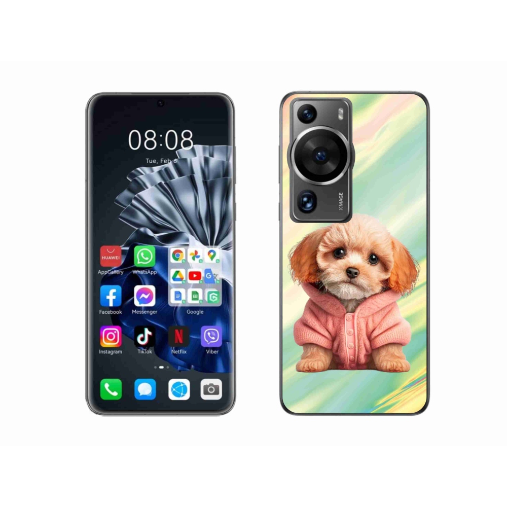 Gelový kryt mmCase na Huawei P60 Pro - štěně ve svetru